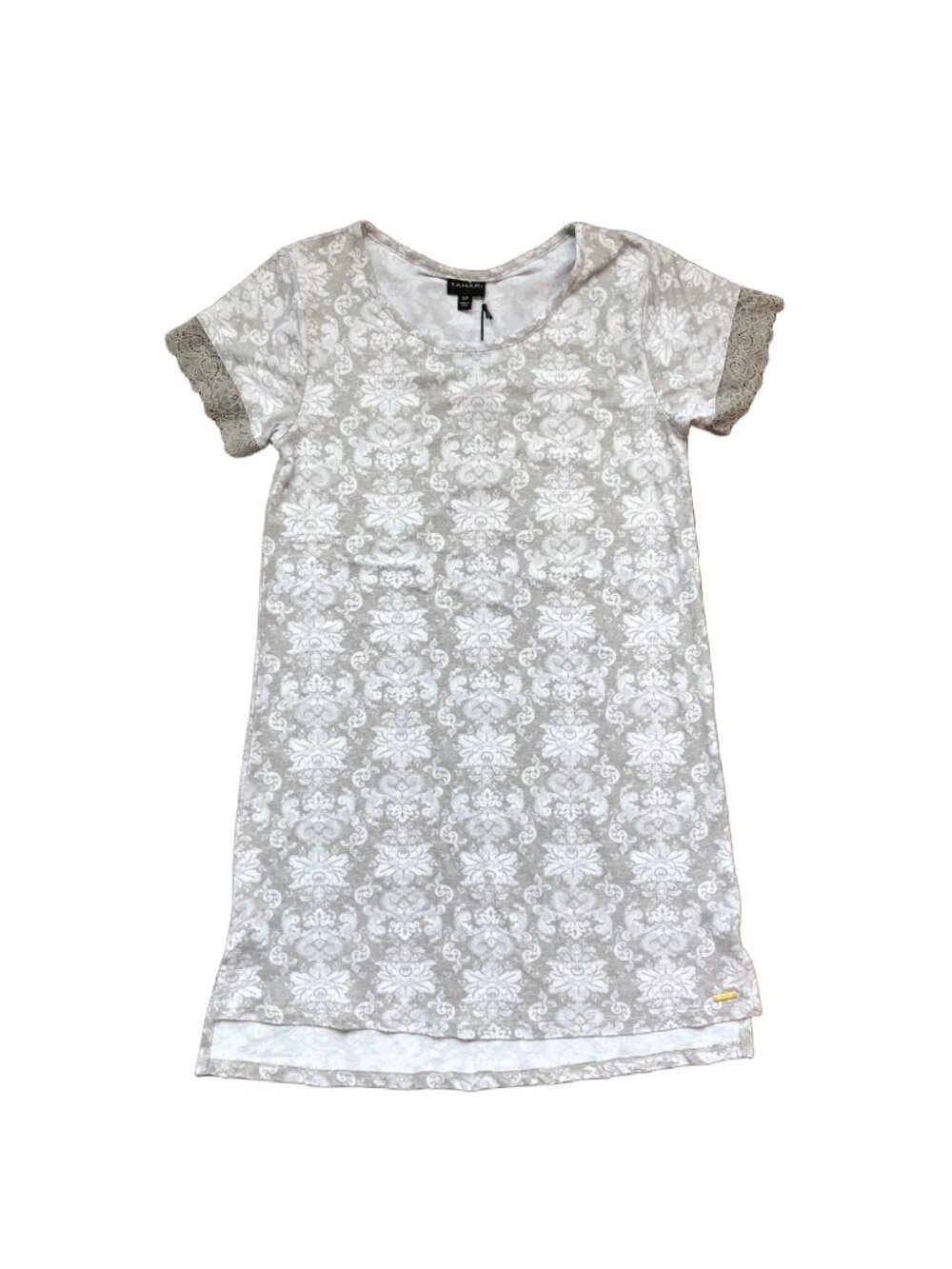 Tahari Lace Trim Hilo Sleepshirt